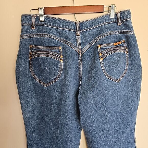 Gitano Vtg 80s 90s Dark Wash Straight Leg Denim Mom Jeans Size 20 RN 44976 Pants - Picture 4 of 9